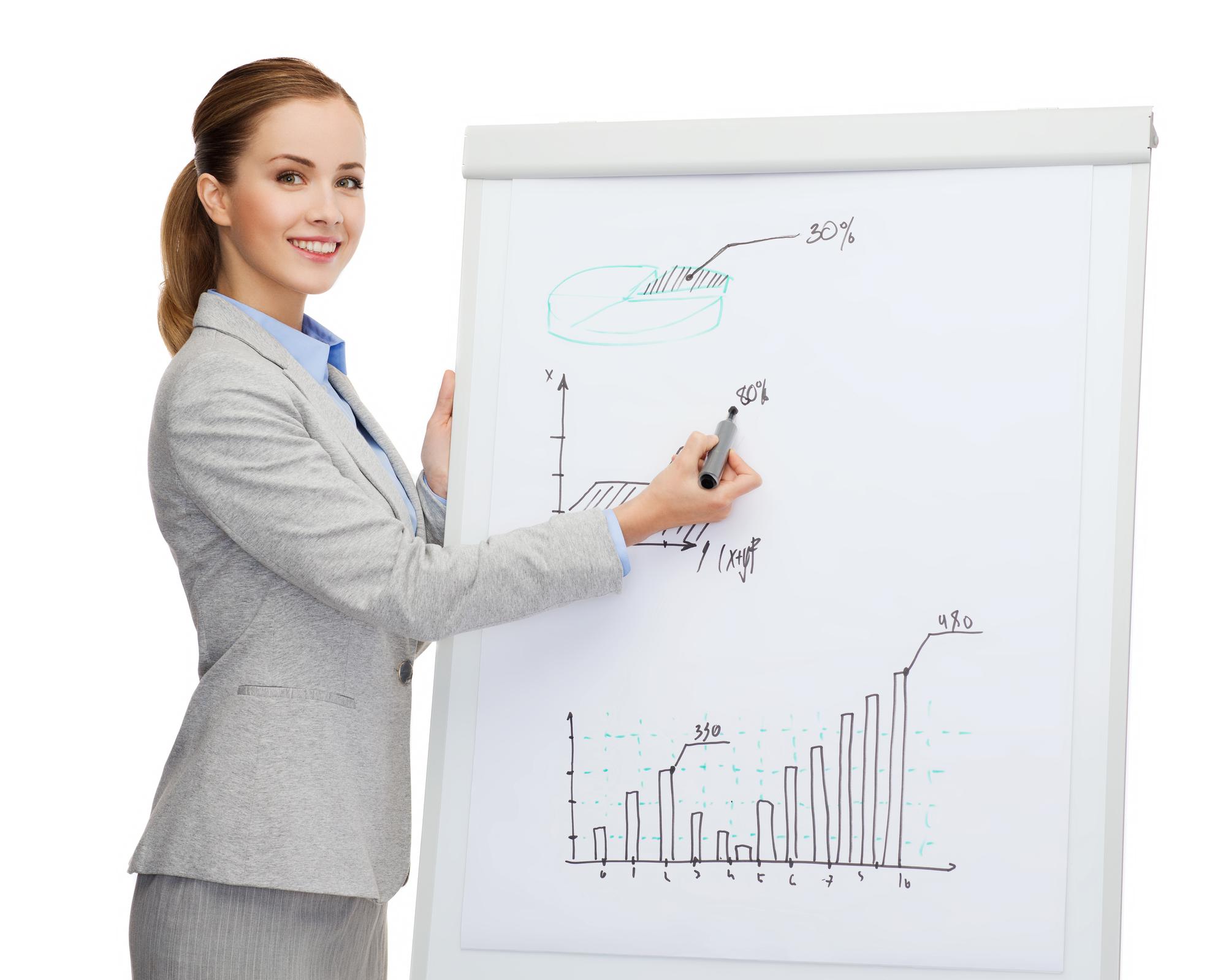 Coach explaining budget chart